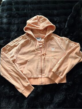 adidas Peach Zip-Up Hooded Jacket